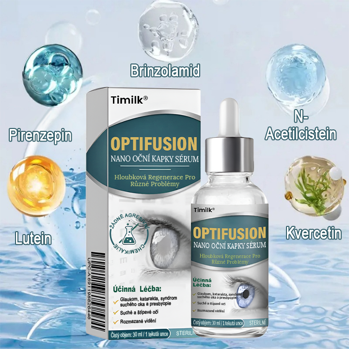 Oční kapky Timilk® optifusion nano sérum – nanotechnologie obnovuje jasný zrak, bez brýlí, bez chirurgického zákroku♥️
