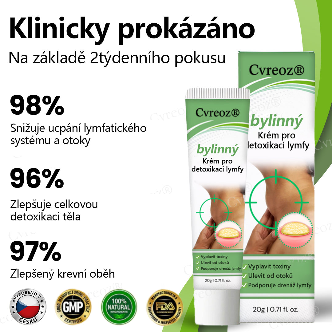 Bylinný lymfatický detoxikační krém Cvreoz®