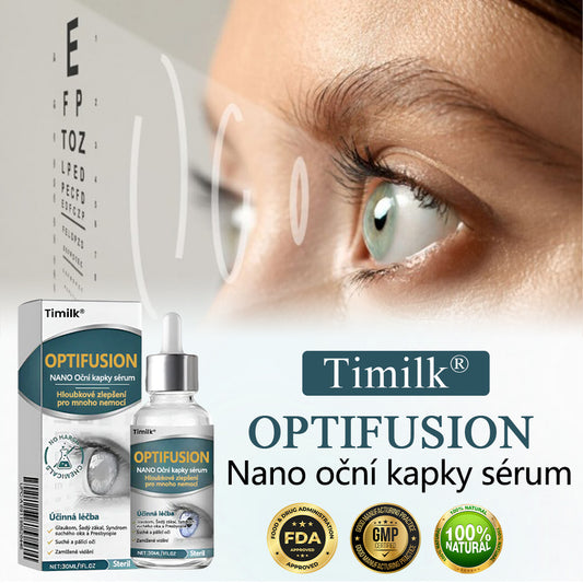 Oční kapky Timilk® optifusion nano sérum – nanotechnologie obnovuje jasný zrak, bez brýlí, bez chirurgického zákroku